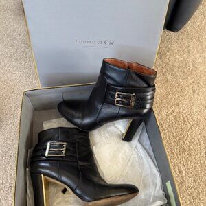 Louise et Cie Black Leather Ankle Boots
